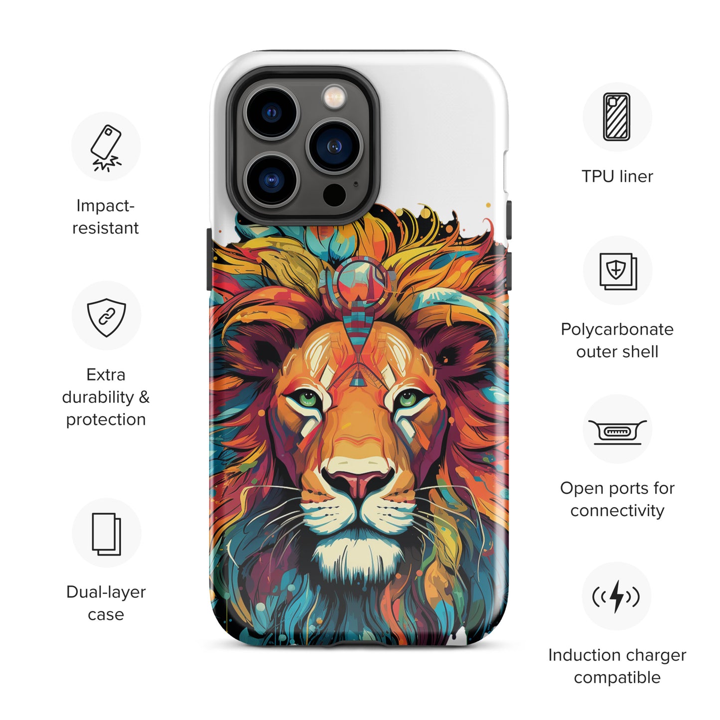 Tough Case for iPhone® Boho Lion