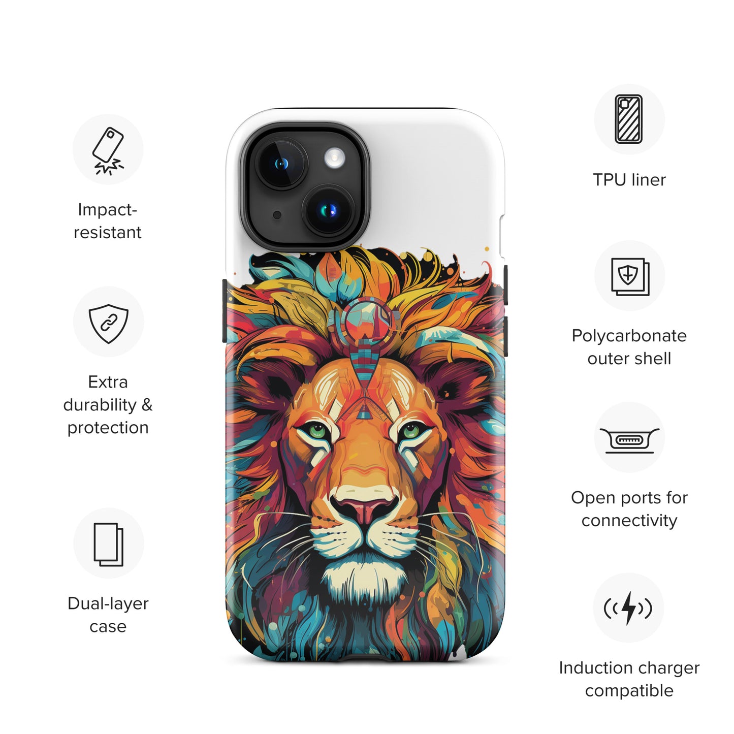 Tough Case for iPhone® Boho Lion