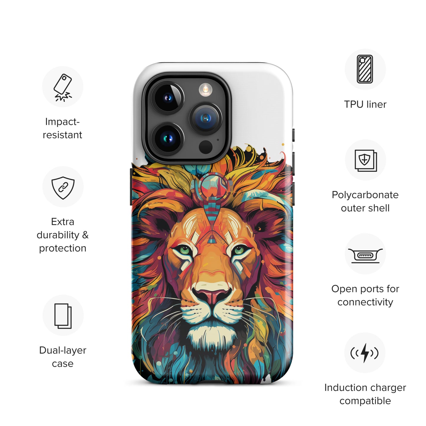 Tough Case for iPhone® Boho Lion