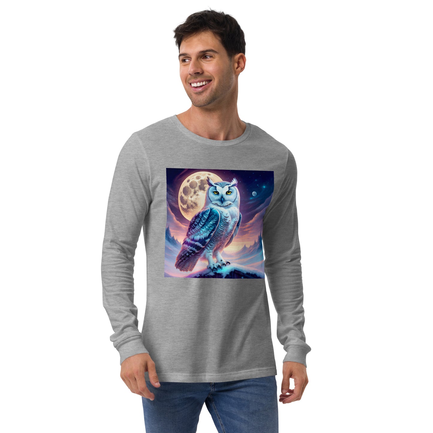 Snowy Owl Unisex Long Sleeve Tee