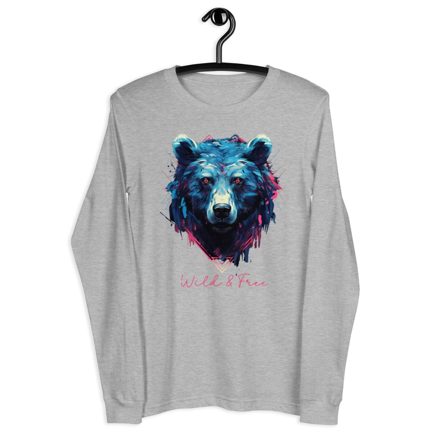 Bear "Wild & Free" Unisex Long Sleeve Tee