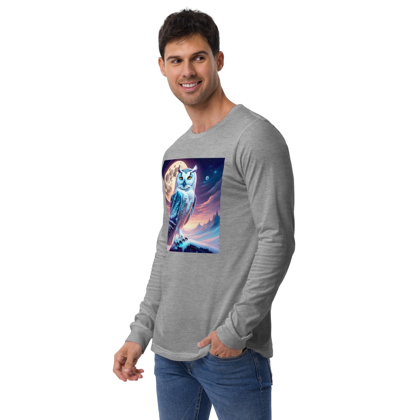 Snowy Owl Unisex Long Sleeve Tee