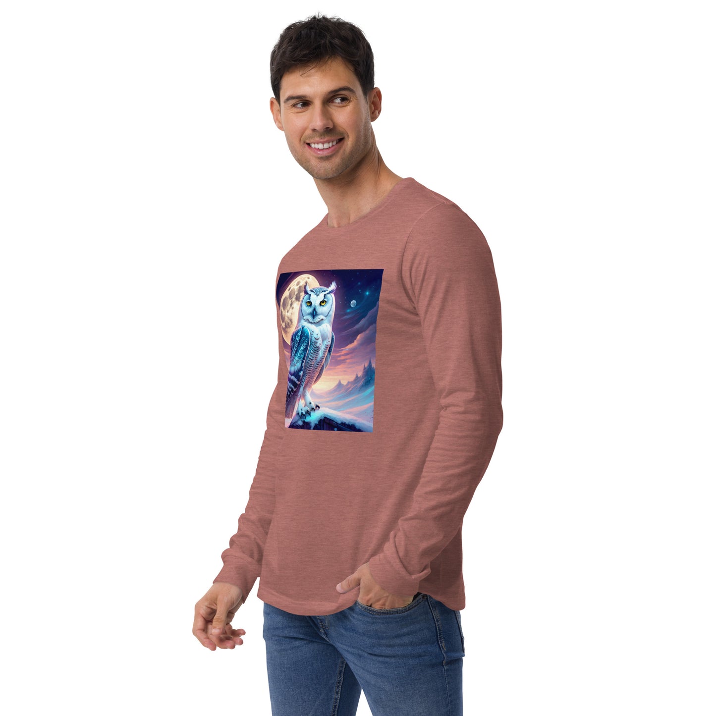 Snowy Owl Unisex Long Sleeve Tee