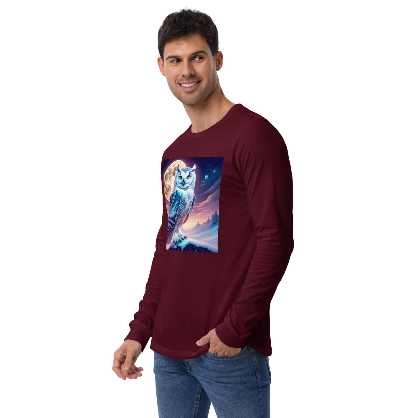 Snowy Owl Unisex Long Sleeve Tee