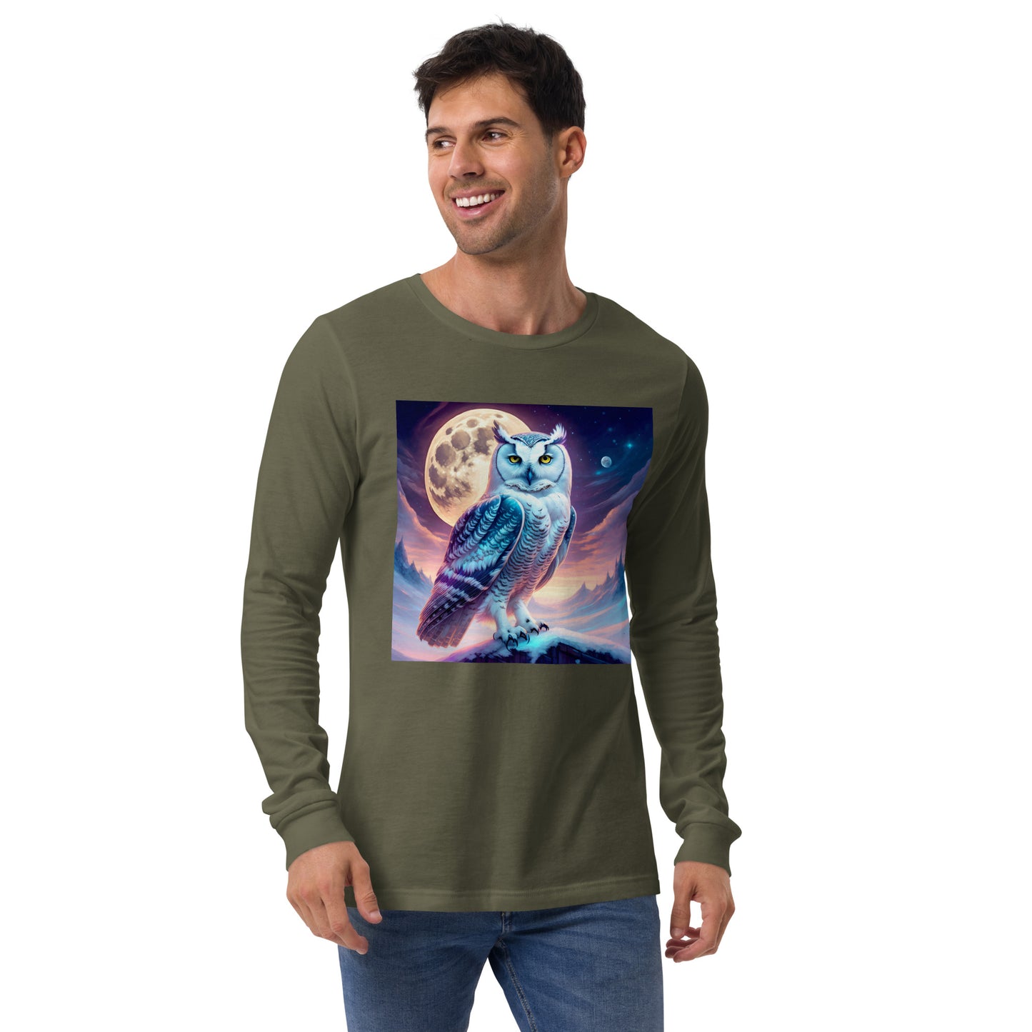 Snowy Owl Unisex Long Sleeve Tee