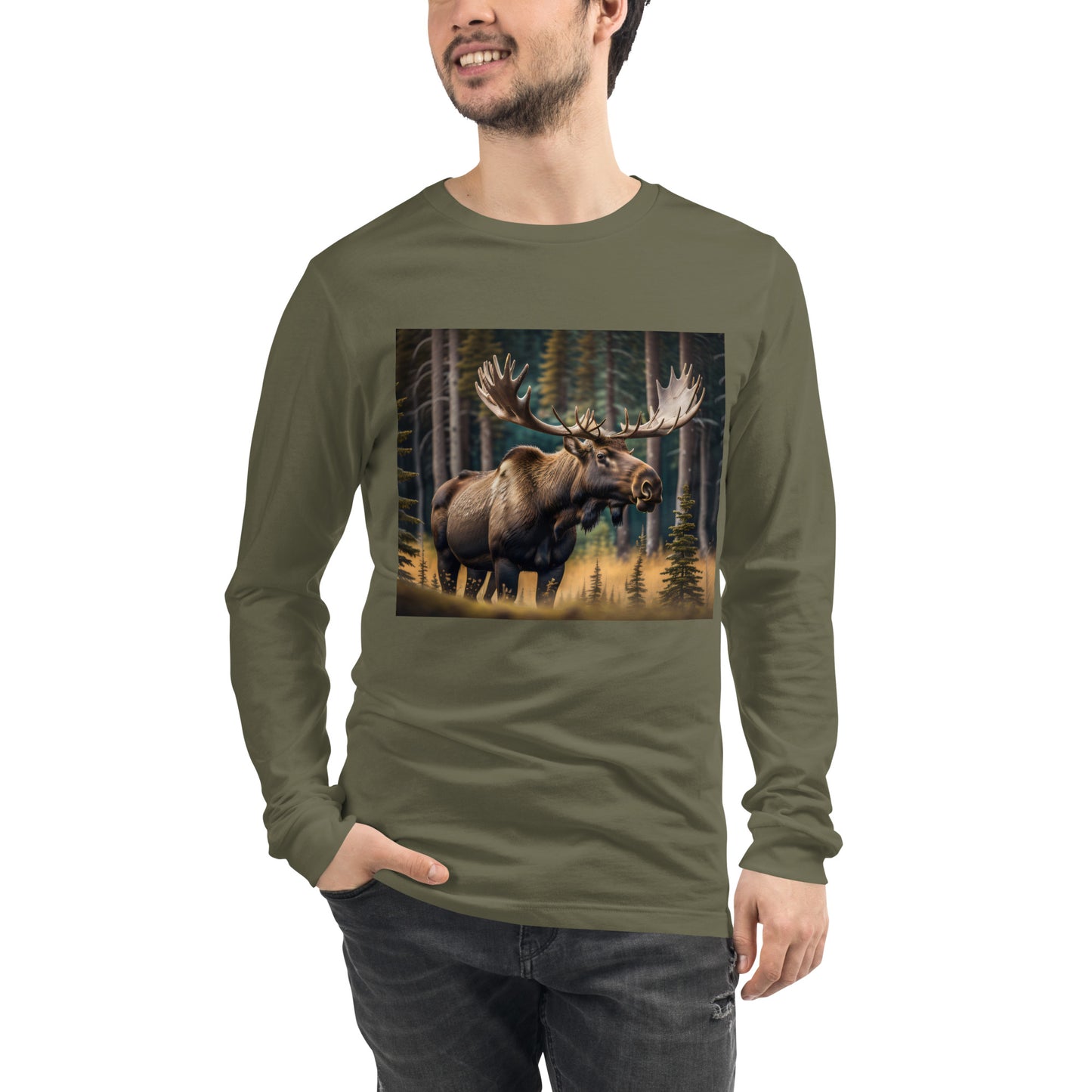 Moose Unisex Long Sleeve Tee