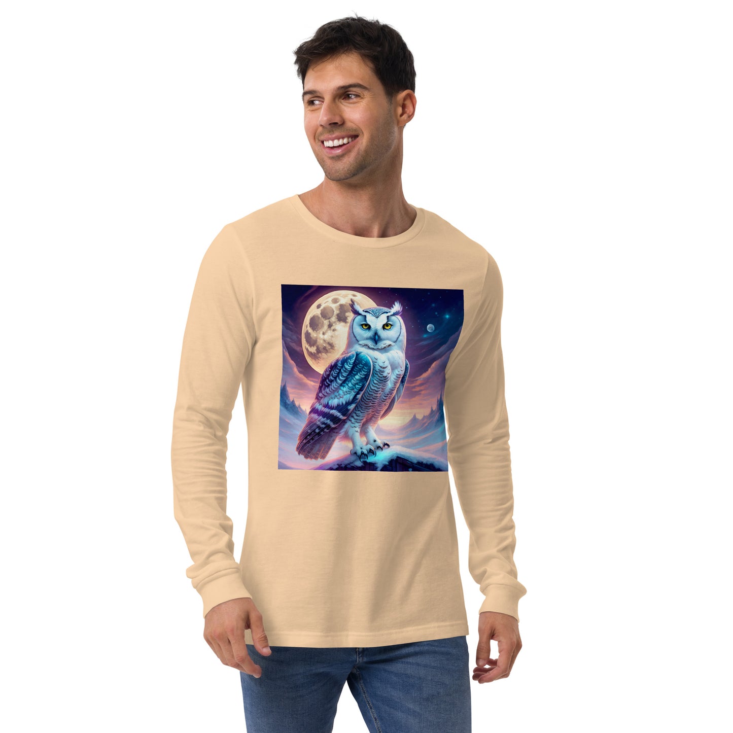 Snowy Owl Unisex Long Sleeve Tee