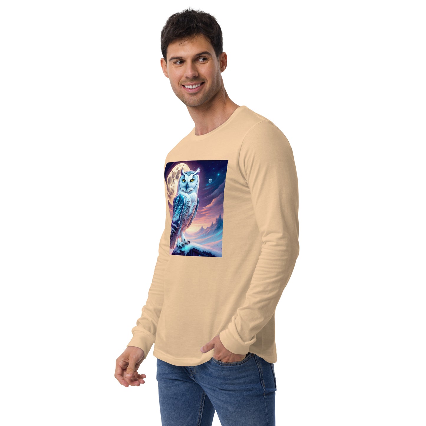 Snowy Owl Unisex Long Sleeve Tee