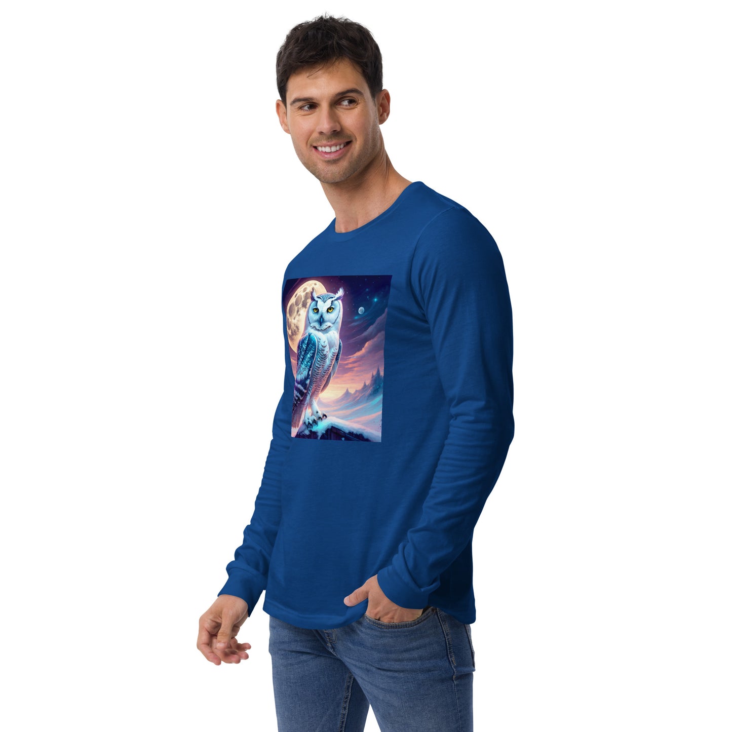 Snowy Owl Unisex Long Sleeve Tee