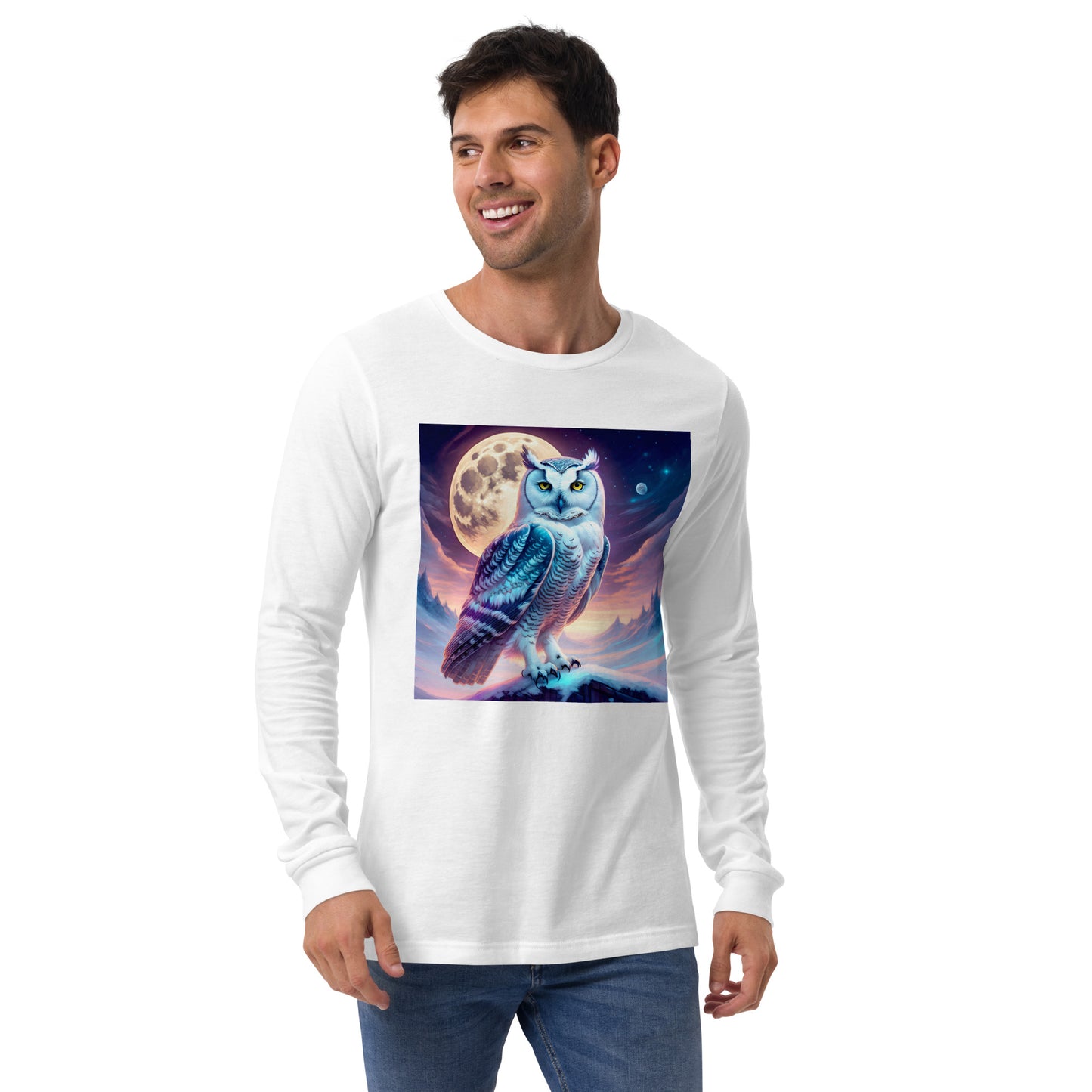 Snowy Owl Unisex Long Sleeve Tee