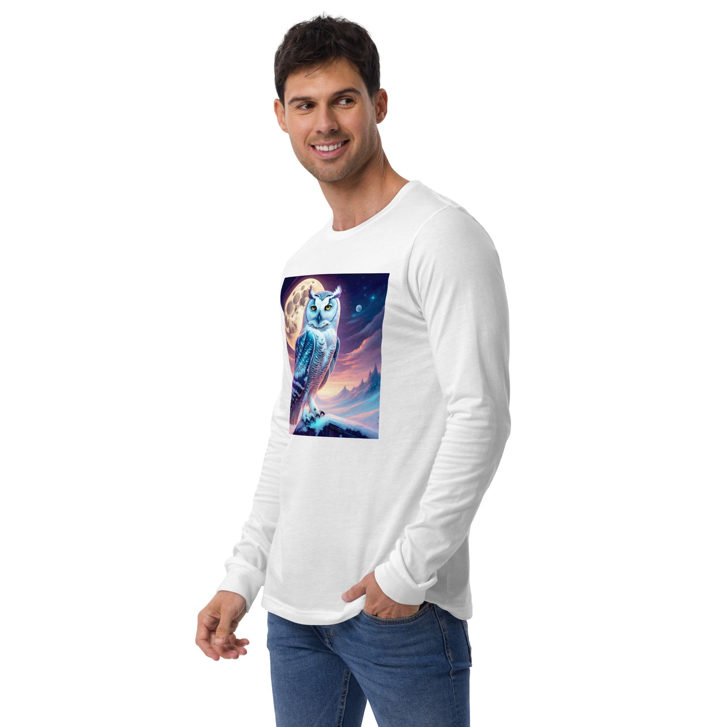 Snowy Owl Unisex Long Sleeve Tee