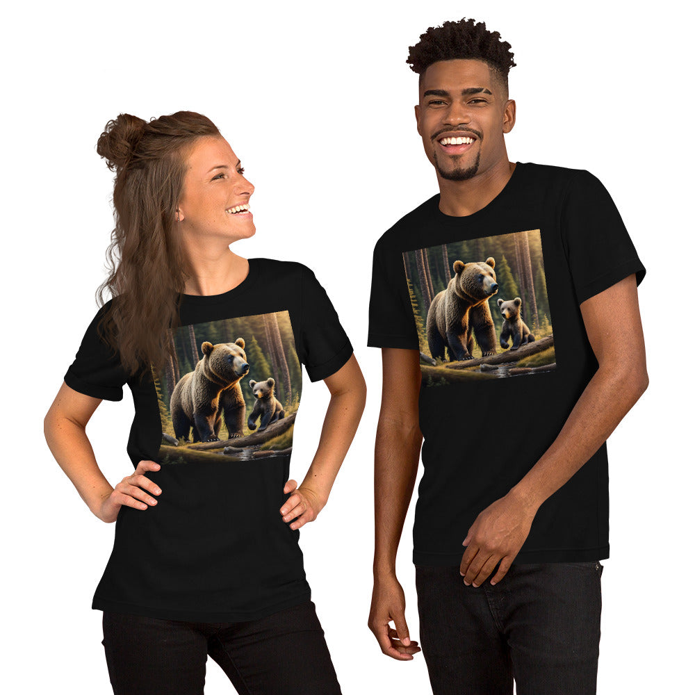 Wilderness Bear & Cub - Unisex t-shirt