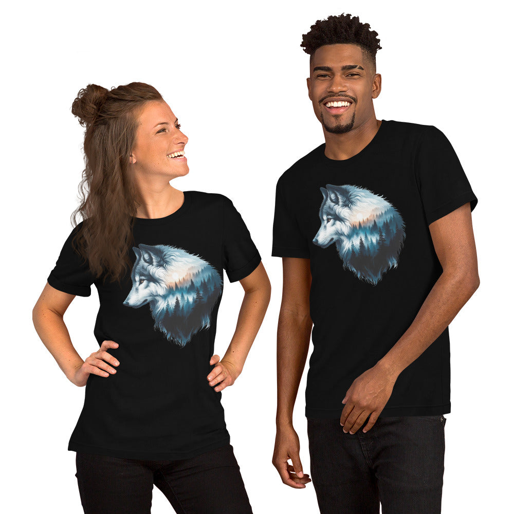 Unisex t-shirt Wolf at Dawn's First Light