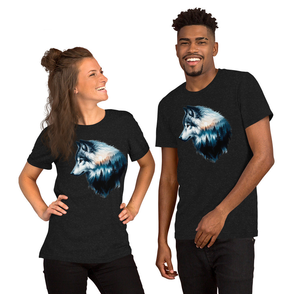 Unisex t-shirt Wolf at Dawn's First Light