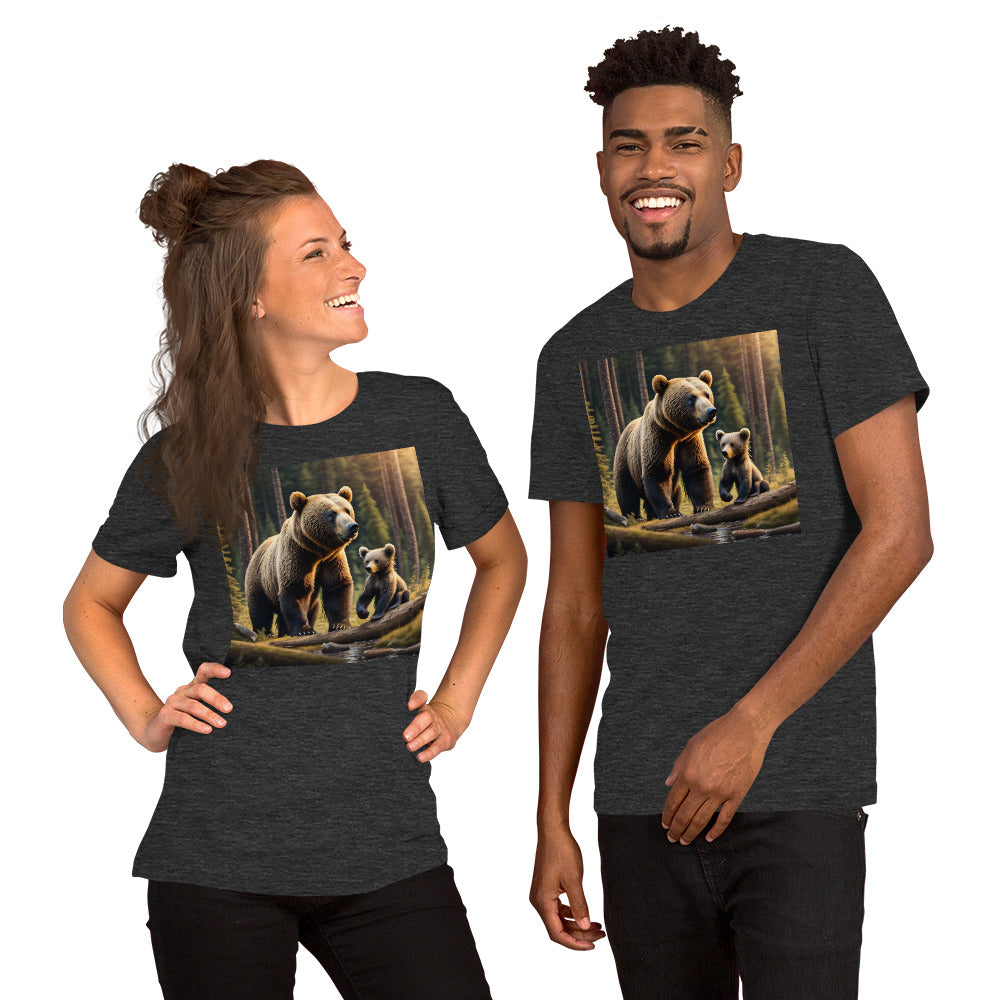 Wilderness Bear & Cub - Unisex t-shirt