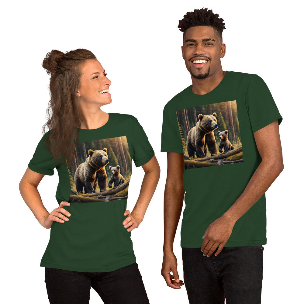 Wilderness Bear & Cub - Unisex t-shirt