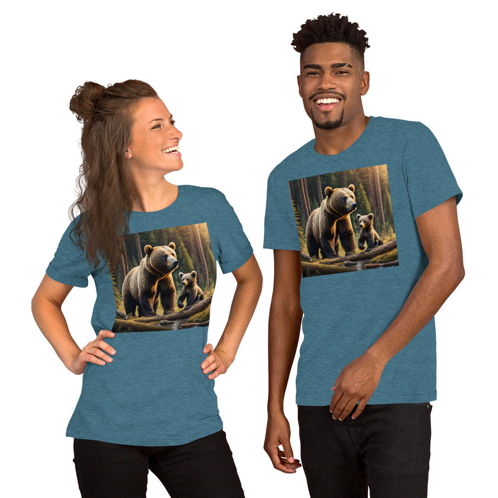 Wilderness Bear & Cub - Unisex t-shirt