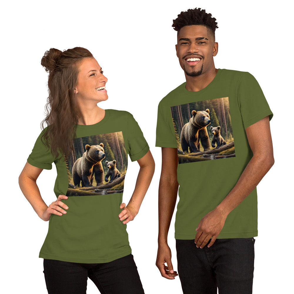 Wilderness Bear & Cub - Unisex t-shirt