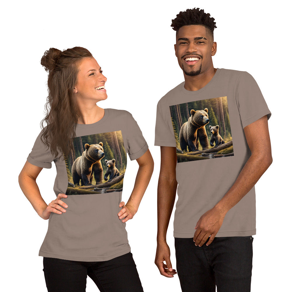 Wilderness Bear & Cub - Unisex t-shirt