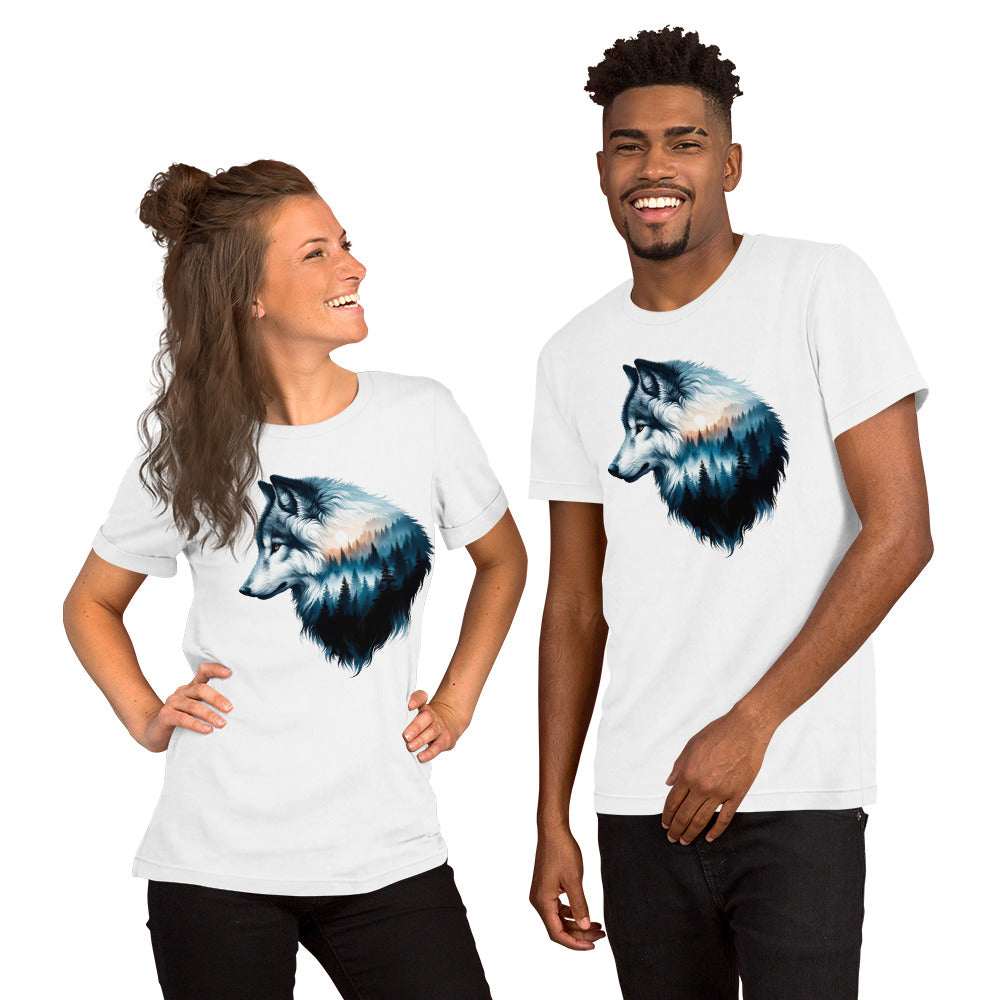 Unisex t-shirt Wolf at Dawn's First Light