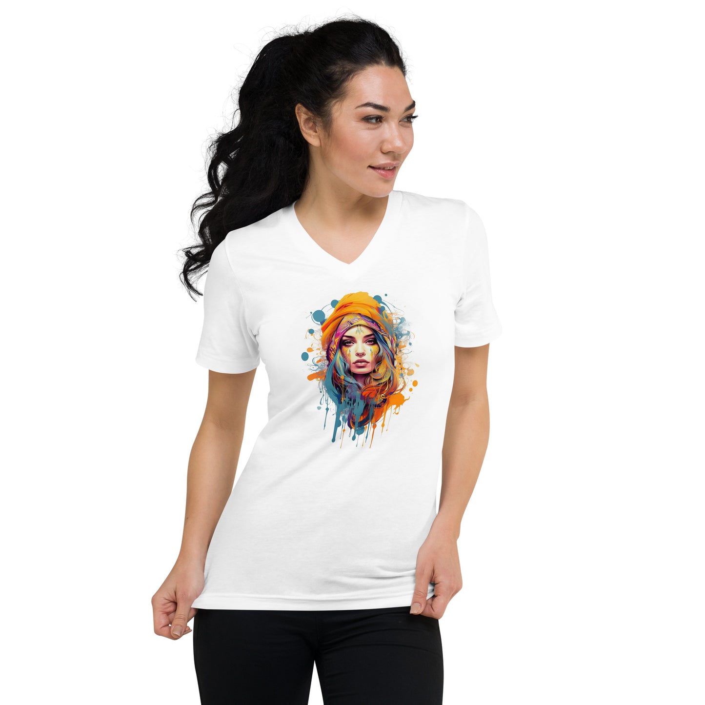 Dreaming of Arabian Nights Unisex Short Sleeve V-Neck T-Shirt