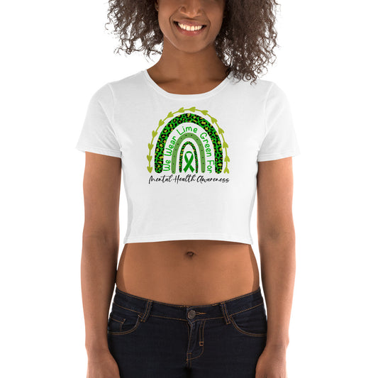 Women’s Crop Tee "Rainbowws & Hearts" Mental Health