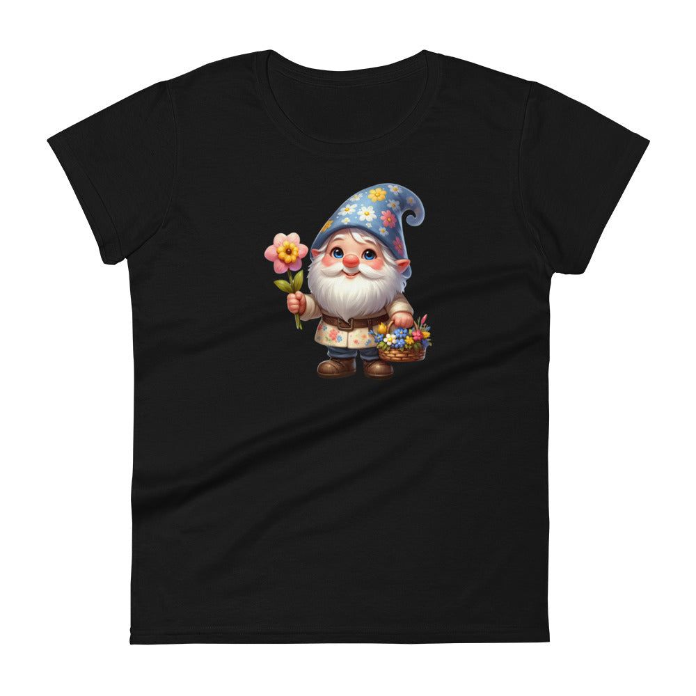 Women's Short Sleeve T-Shirt "Garden Gnomes" Daisy 2