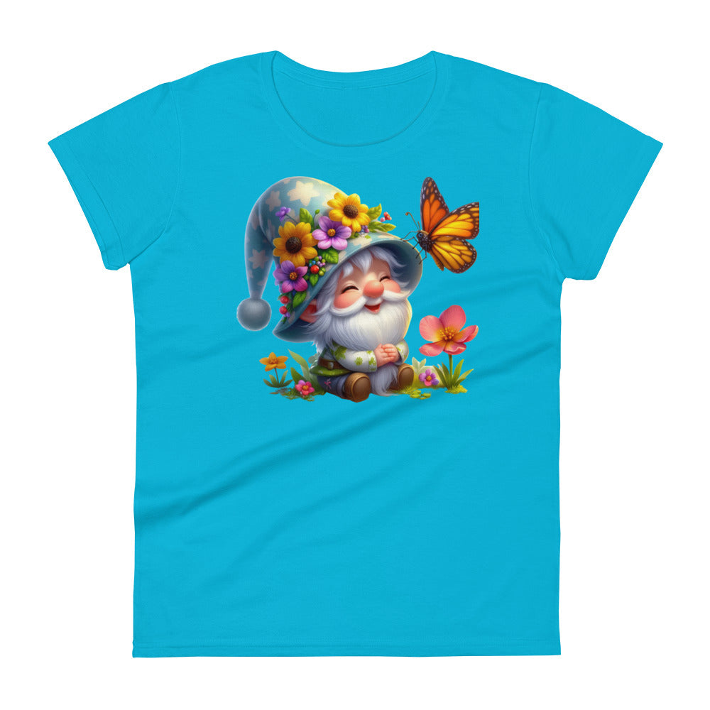 Women's Short Sleeve T-Shirt "Garden Gnomes" Daisy 3