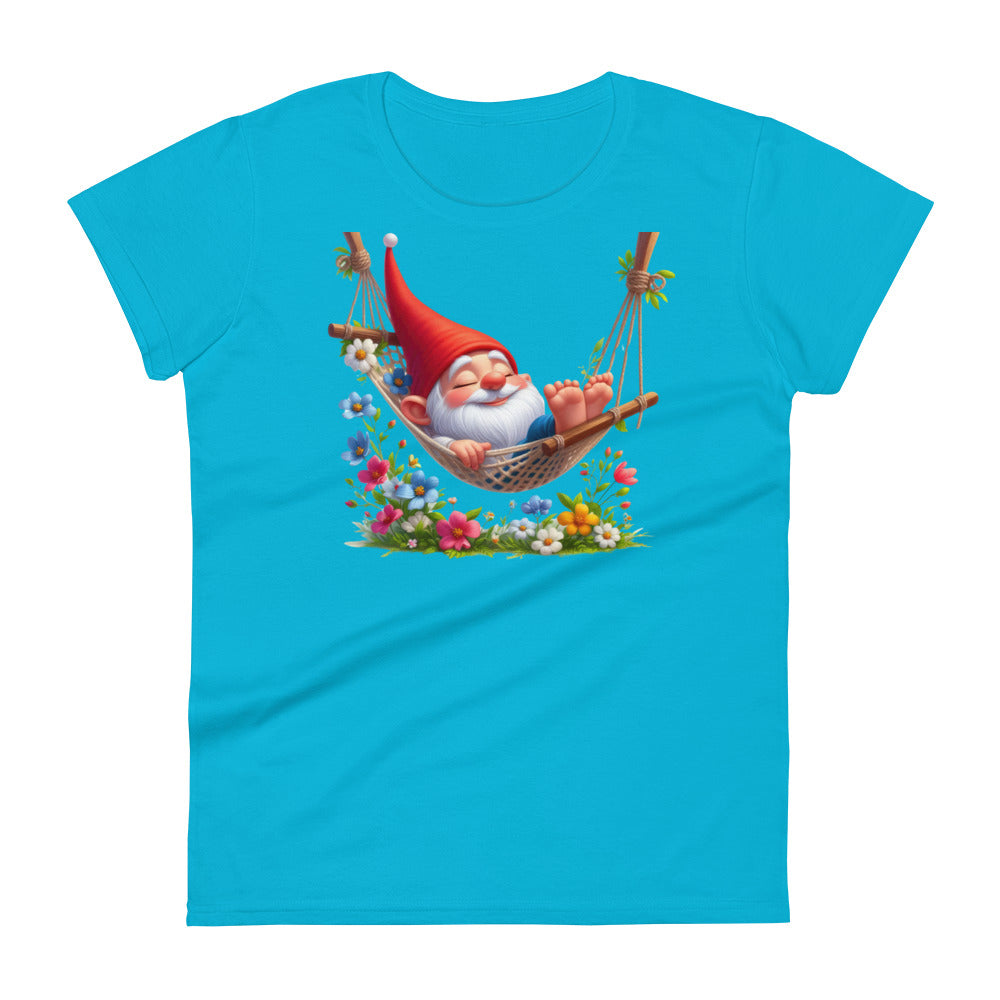 Women's Short Sleeve T-Shirt "Garden Gnomes" Napping Daisy