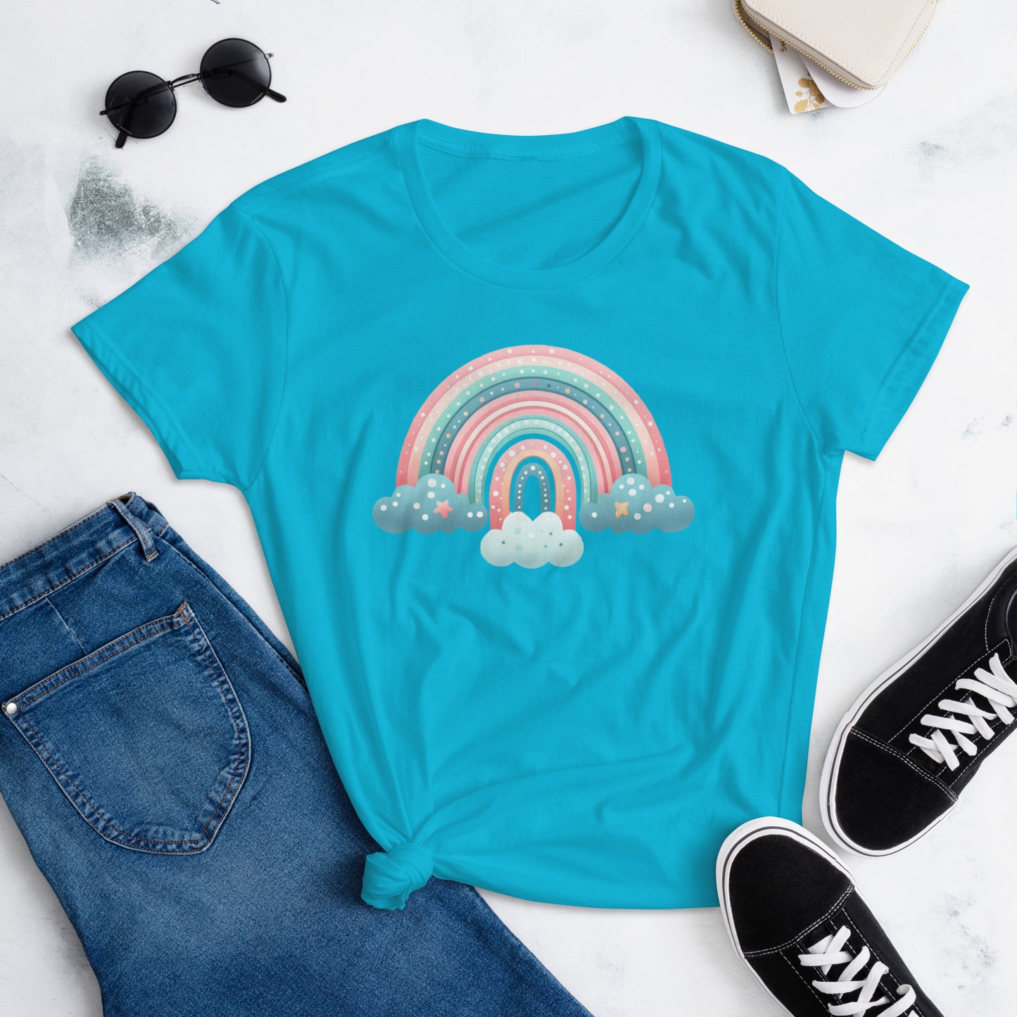 Women's Short Sleeve T-Shirt "Mint Cloud"