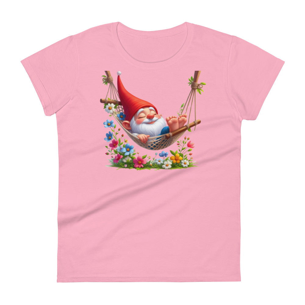 Women's Short Sleeve T-Shirt "Garden Gnomes" Napping Daisy