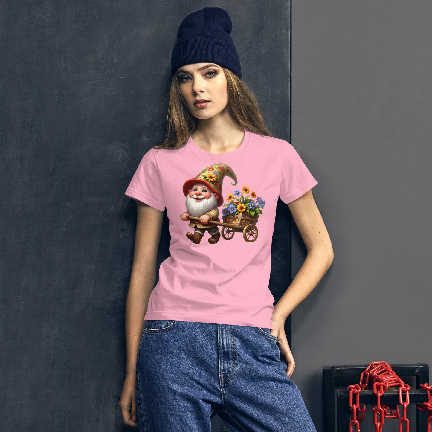 Women's Short Sleeve T-Shirt "Garden Gnomes" Cart