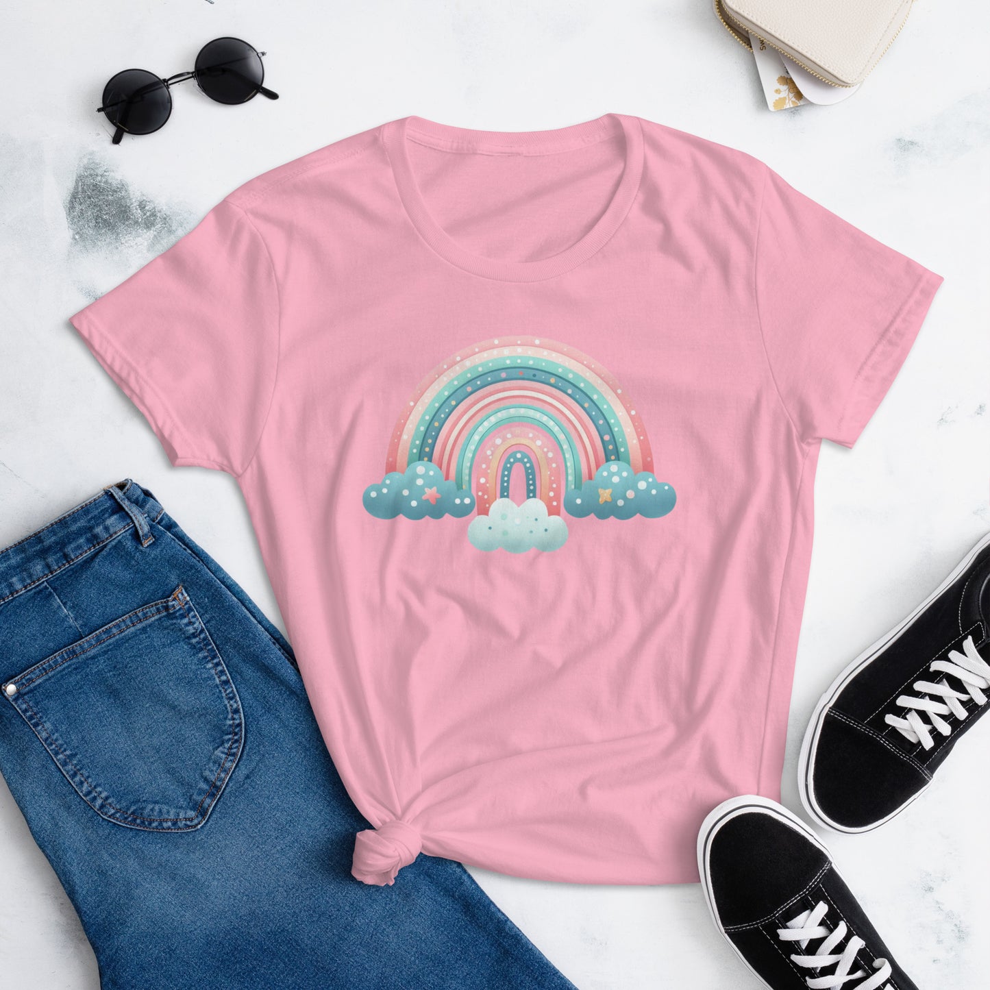 Women's Short Sleeve T-Shirt "Mint Cloud"