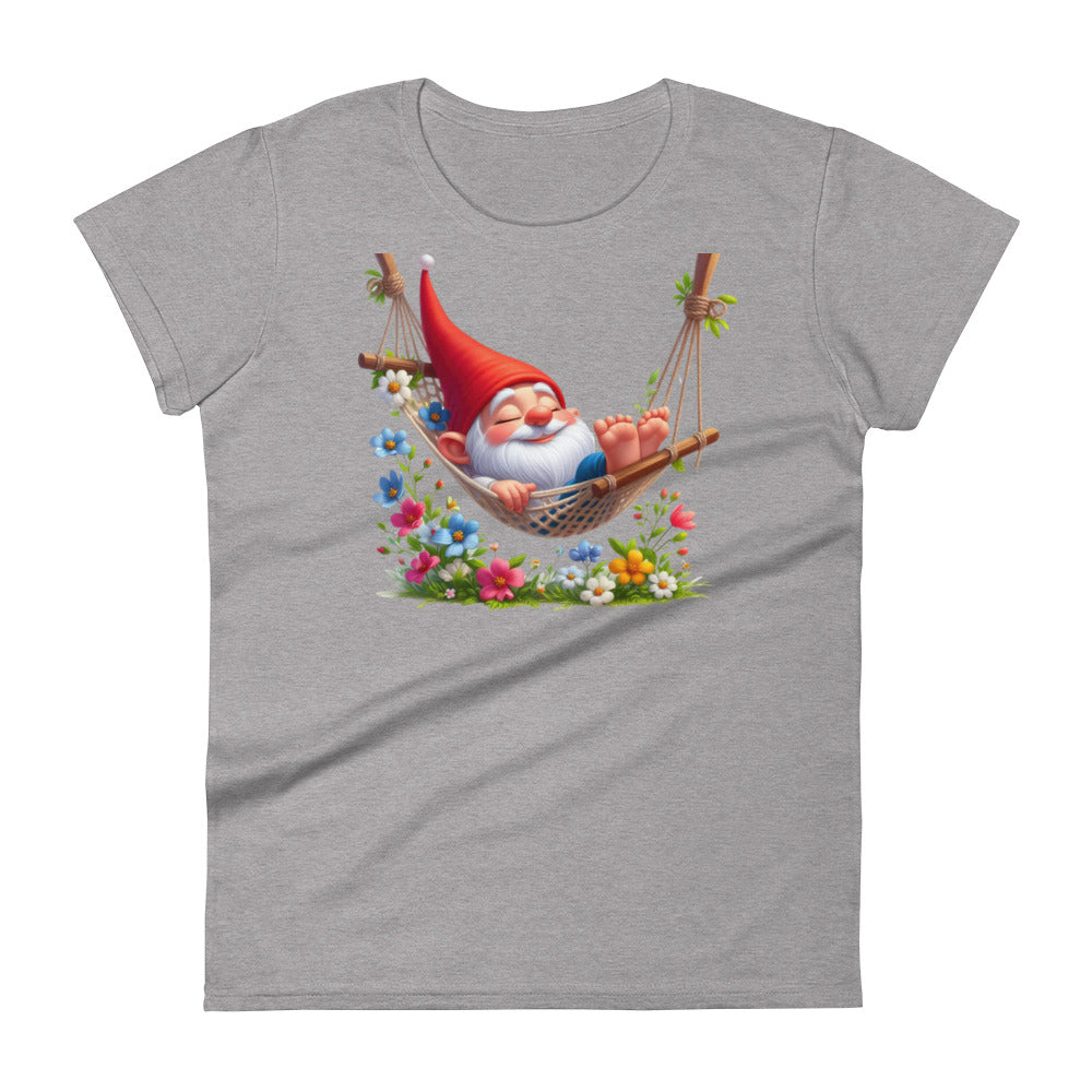 Women's Short Sleeve T-Shirt "Garden Gnomes" Napping Daisy