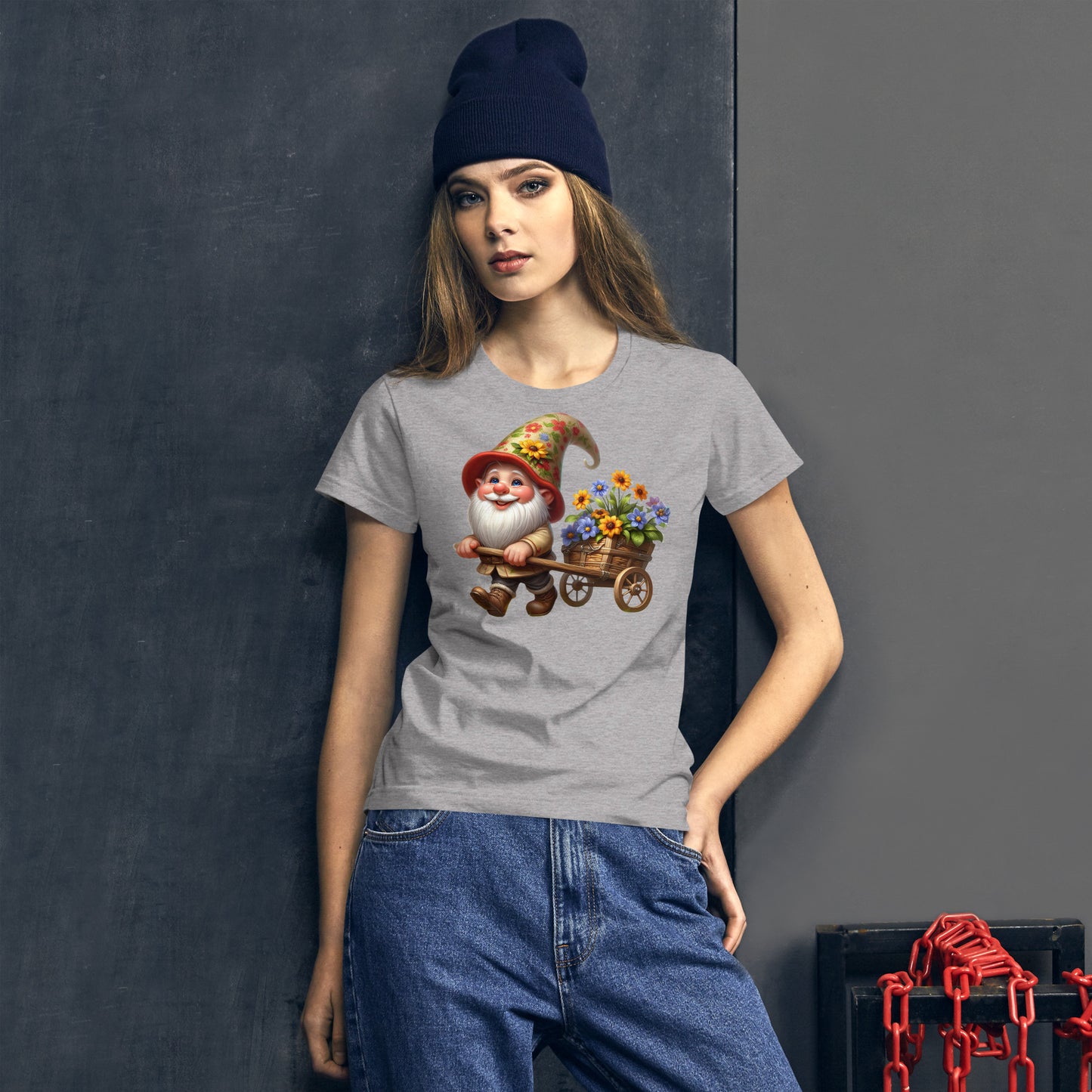 Women's Short Sleeve T-Shirt "Garden Gnomes" Cart