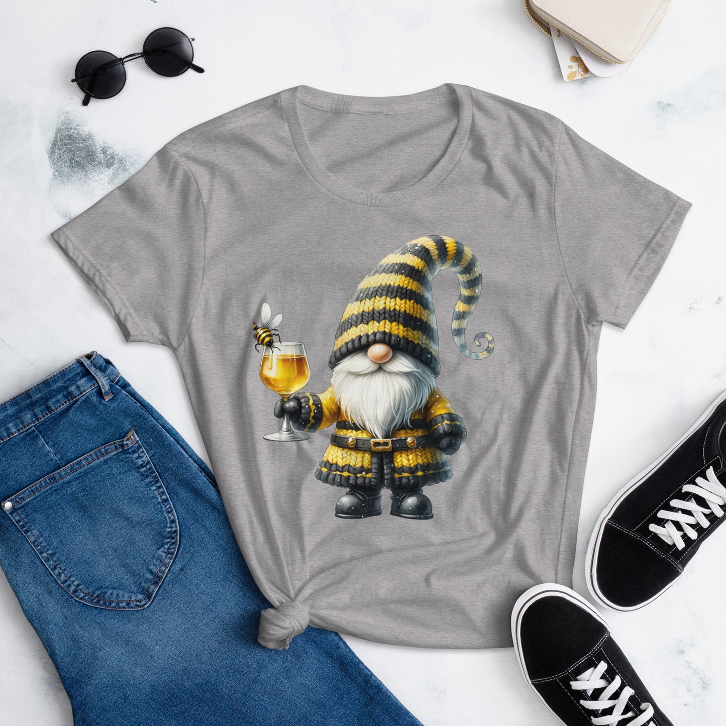 Women's Short Sleeve T-Shirt "Bee & Honey Gnomes" #7