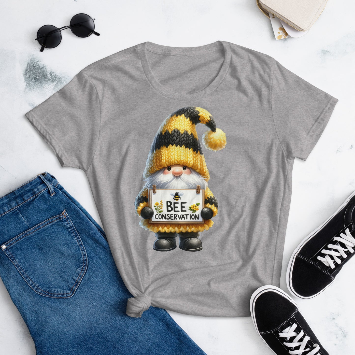 Women's Short Sleeve T-Shirt "Bee & Honey Gnomes" #8