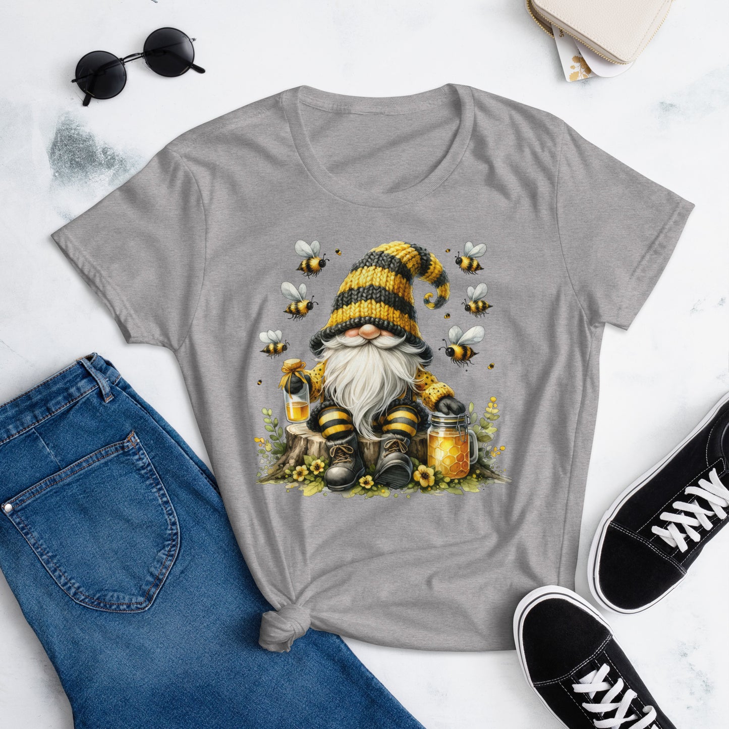 Women's Short Sleeve T-Shirt "Bee & Honey Gnomes" #10