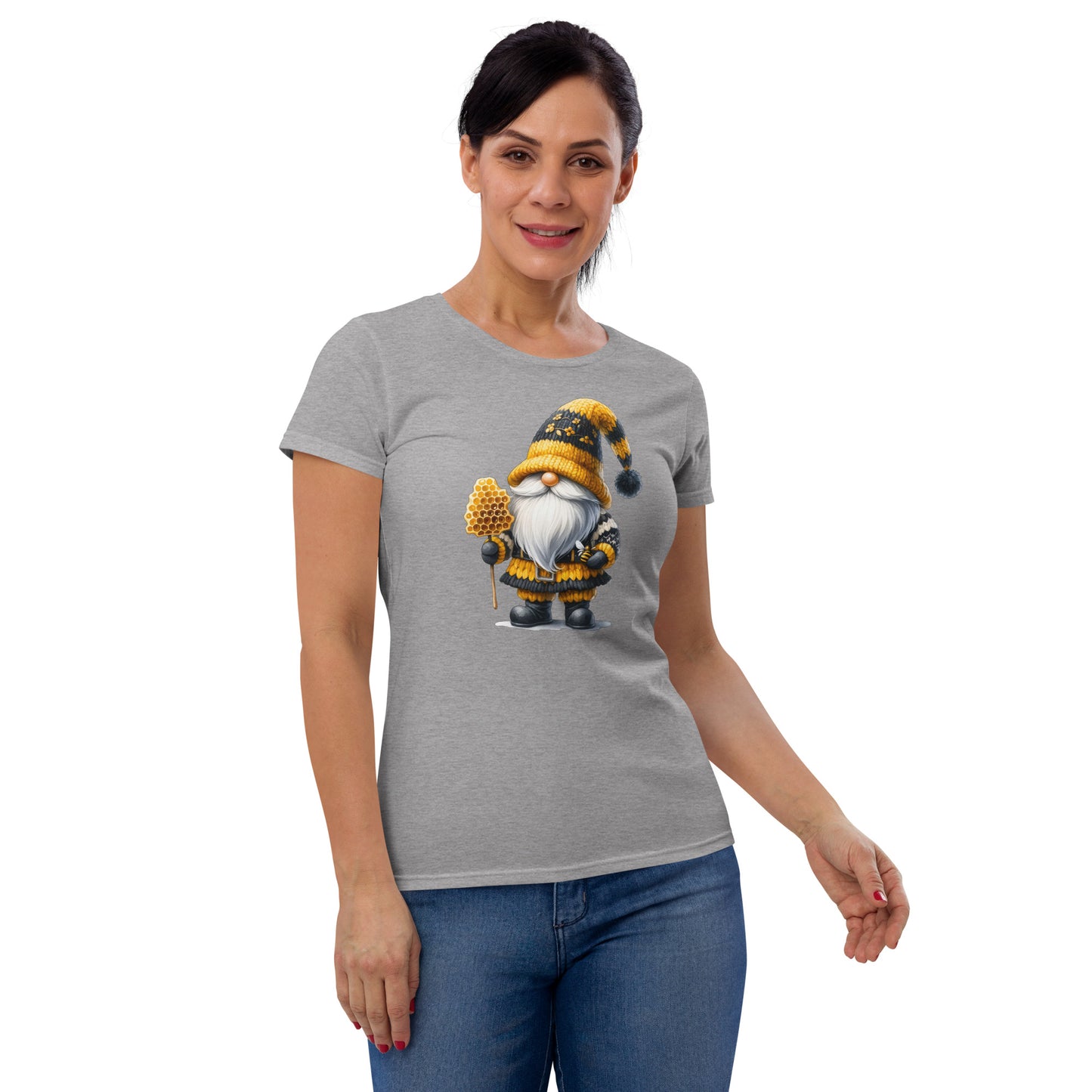 Women's Short Sleeve T-Shirt Bee & Honey Gnomes #01