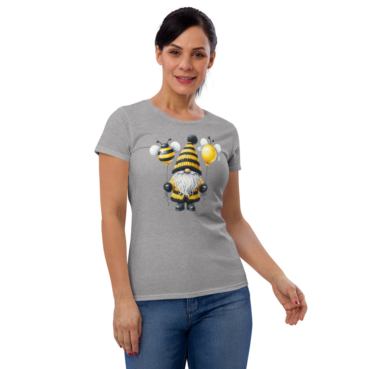 Women's Short Sleeve T-Shirt  "Bee & Honey" Gnomes #4