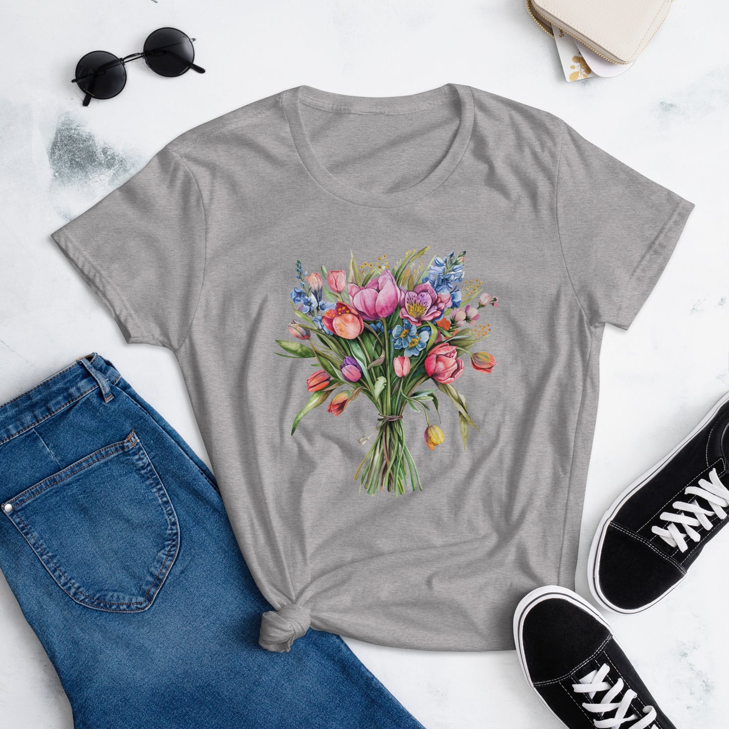 Women's Short Sleeve T-Shirt "Spring Bouquet"