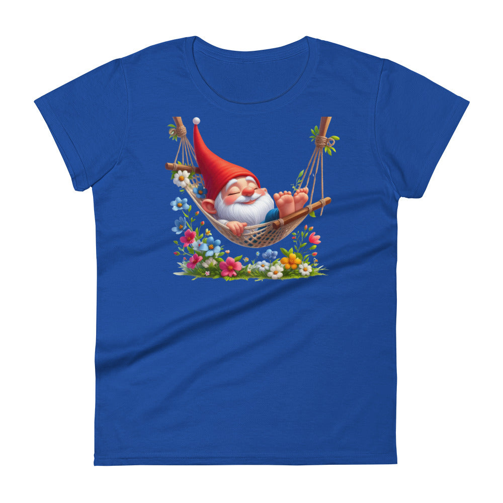 Women's Short Sleeve T-Shirt "Garden Gnomes" Napping Daisy