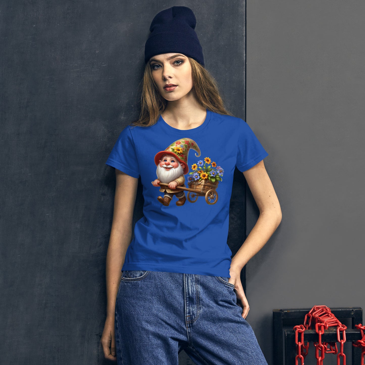 Women's Short Sleeve T-Shirt "Garden Gnomes" Cart