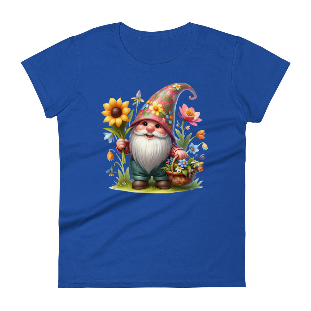 Women's Short Sleeve T-Shirt "Garden Gnomes" Sunflower