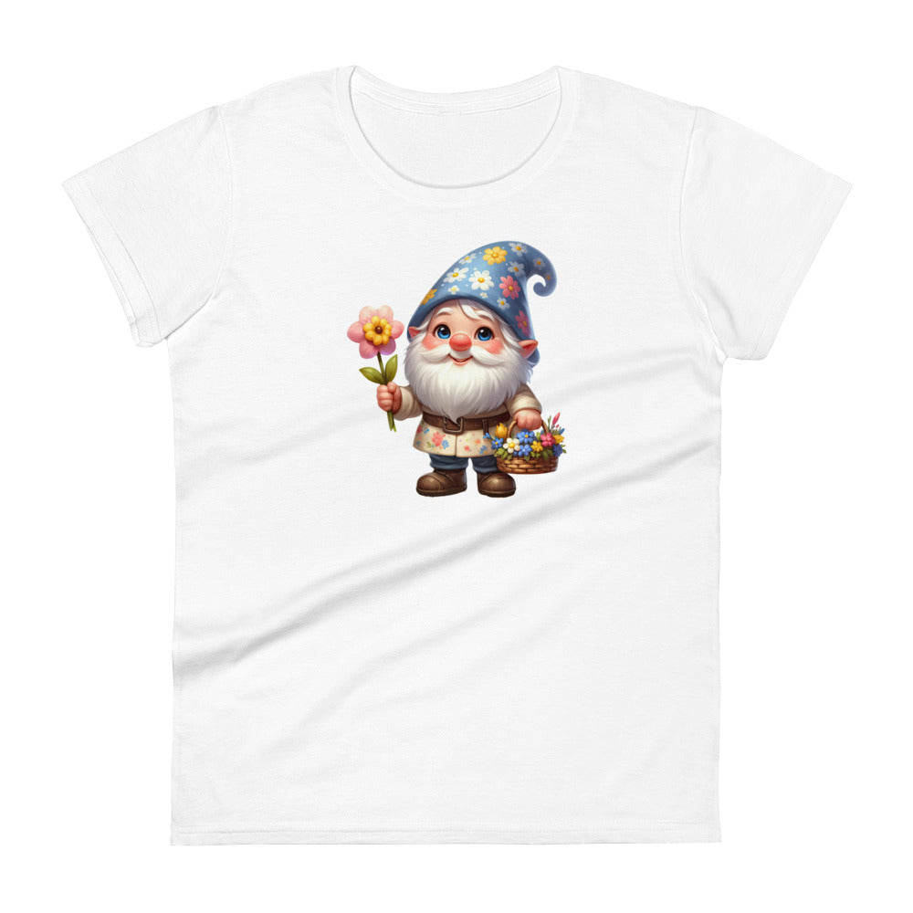 Women's Short Sleeve T-Shirt "Garden Gnomes" Daisy 2