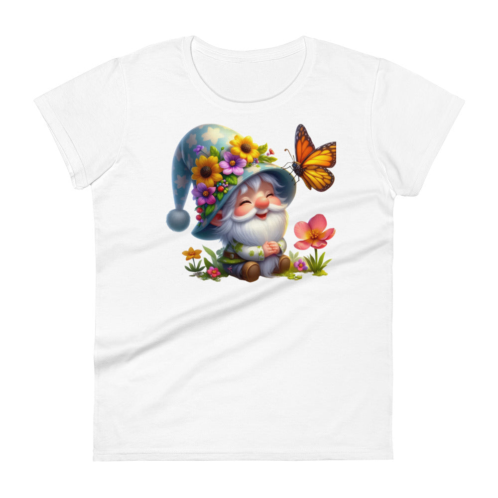 Women's Short Sleeve T-Shirt "Garden Gnomes" Daisy 3