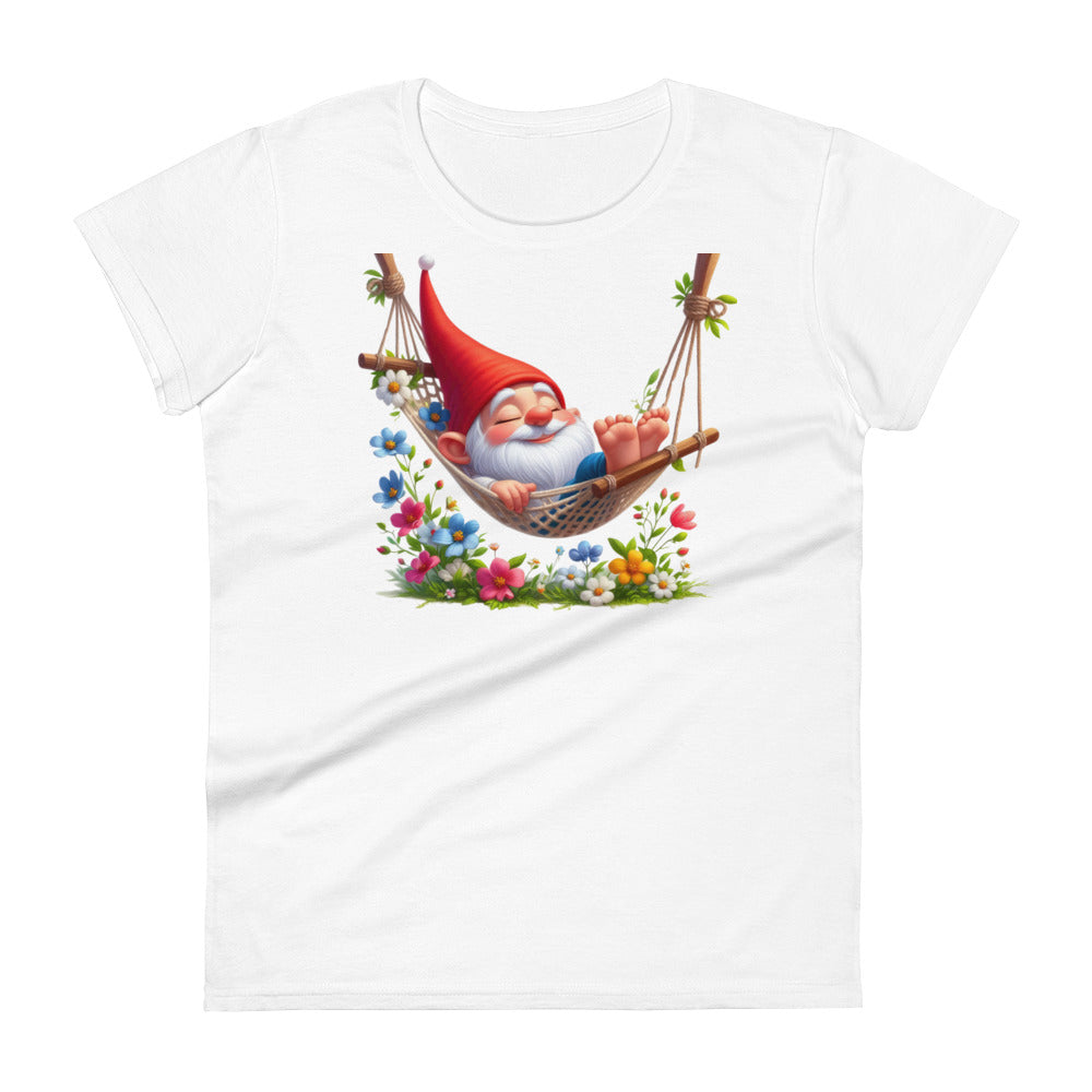 Women's Short Sleeve T-Shirt "Garden Gnomes" Napping Daisy