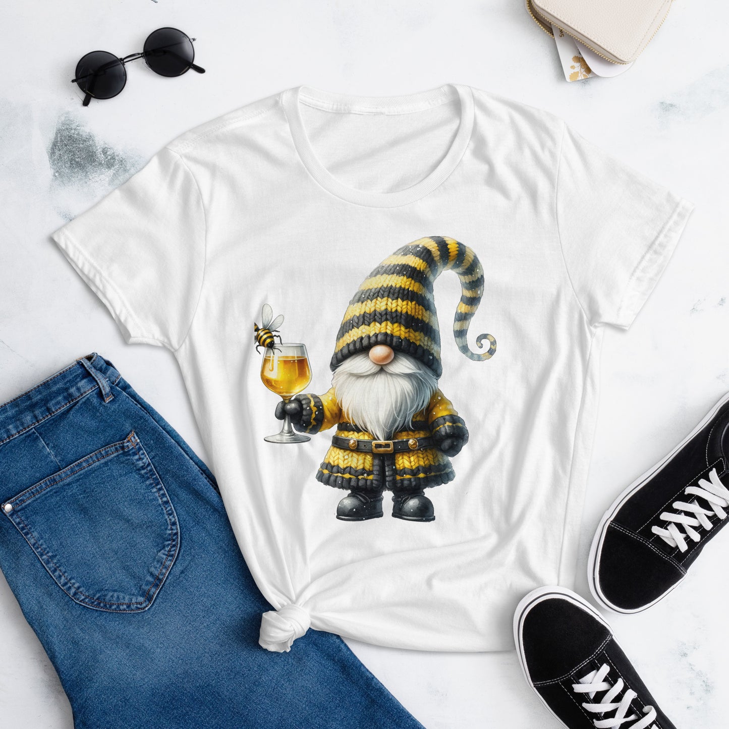 Women's Short Sleeve T-Shirt "Bee & Honey Gnomes" #7