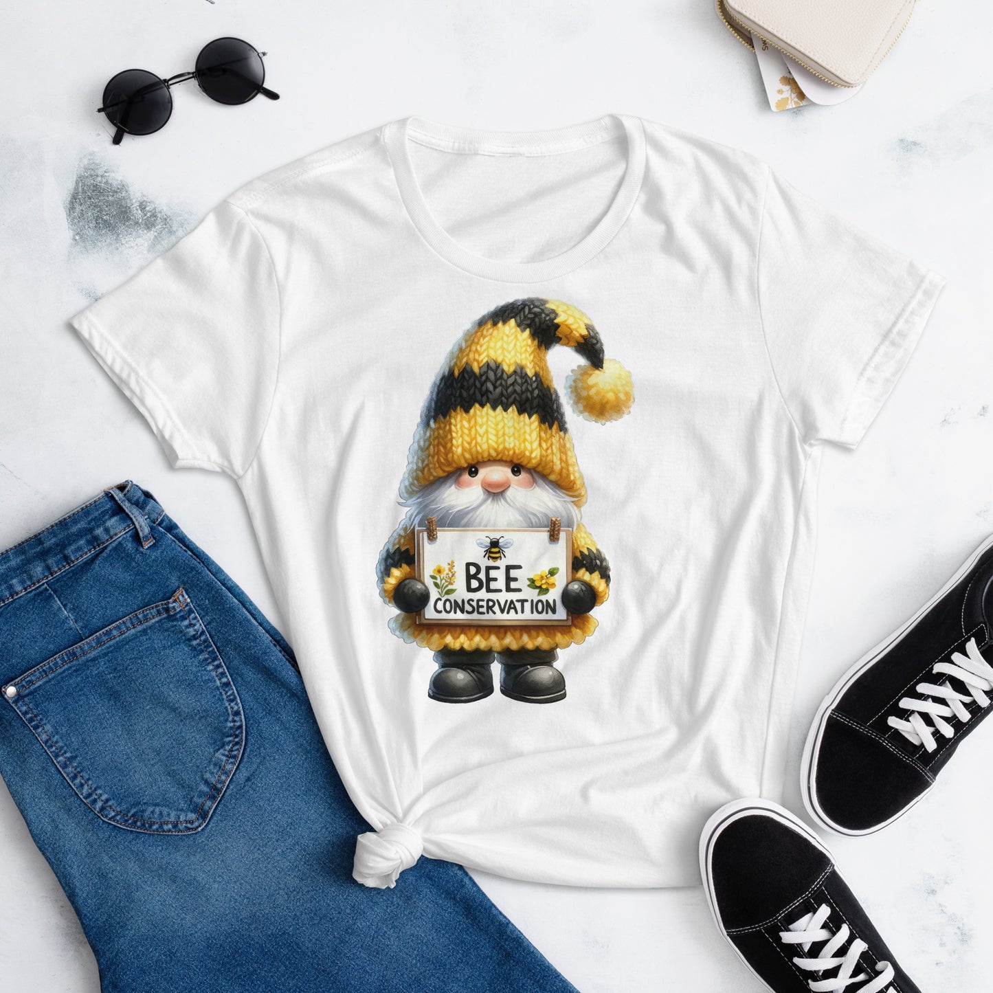 Women's Short Sleeve T-Shirt "Bee & Honey Gnomes" #8