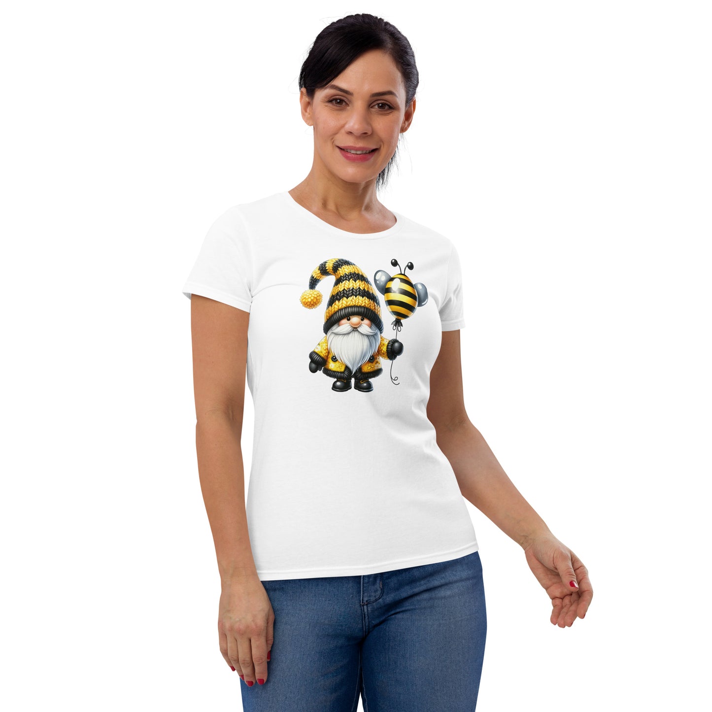 Women's Short Sleeve T-Shirt  "Bee & Honey" Gnomes #5